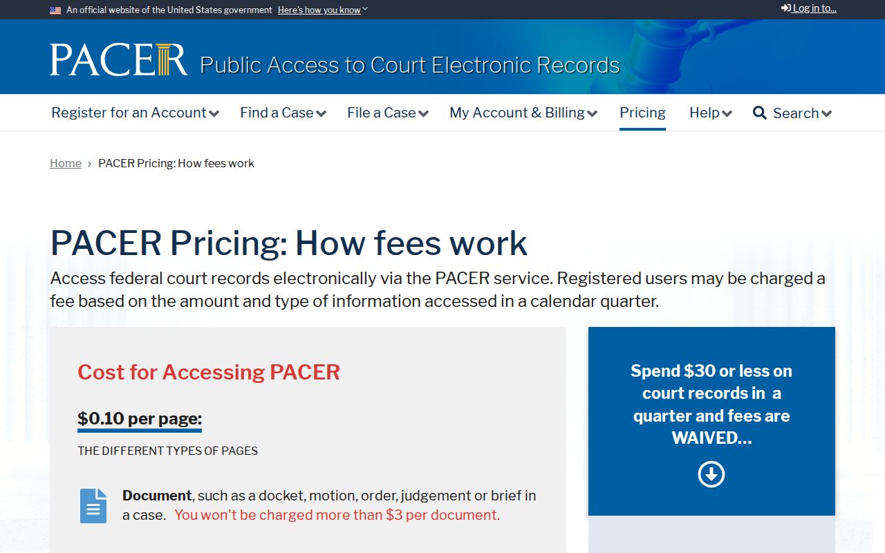 PACER federal docket access information relevant to Dawson County arrest warrant routing